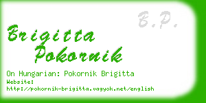 brigitta pokornik business card